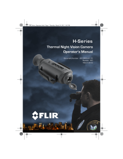 H-Series Thermal Night Vision Camera Operator`s Manual