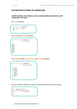 1 PLAYING WITH PYTHON: DE