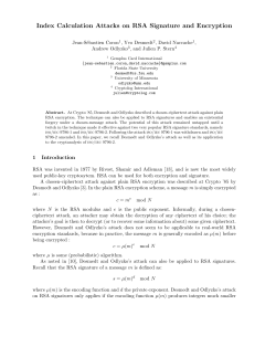 Index Calculation Attacks on RSA Signature and Encryption
