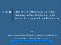 Modeling of Underground Coal Gasification