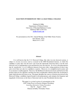 Election Inversions by the U.S. Electoral College