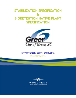 Stabilization Specifications