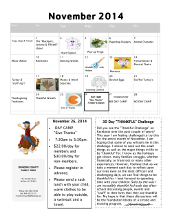 November 2014 - Johnson County Family YMCA