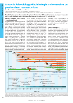 Antarctic Paleobiology: Glacial refugia and constraints on past ice