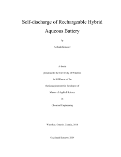 Self-discharge of Rechargeable Hybrid Aqueous Battery