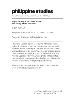 Print this article - Philippine Studies