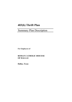 403(b) Summary Plan Description