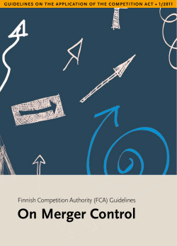 FCCA merger control guidelines (2011)
