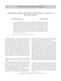 Understanding Implicit and Explicit Attitude