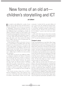 New Forms of an Old Art: Children`s Storytelling and ICT