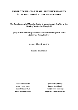 univerzita karlova v praze - filozofick&aacute; fakulta &uacute;stav anglofonn&iacute;ch