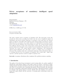 Driver acceptance of mandatory intelligent speed adaptation