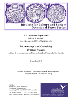 Boomerangs and Creativity - Western Sydney University