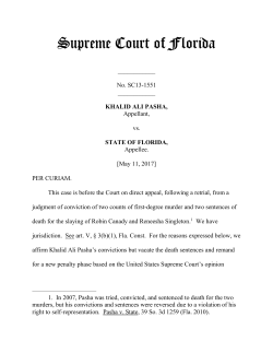 SC13-1551 Khalid Ali Pasha v. State of Florida