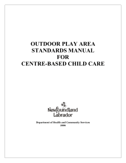 outdoor play area standards manual for centre