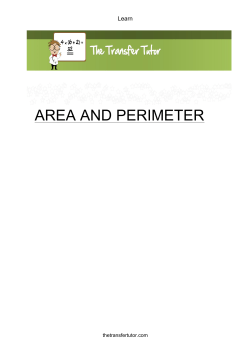 area and perimeter - The Transfer Tutor