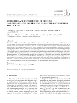DETECTION AND QUANTITATION OF COCAINE AND