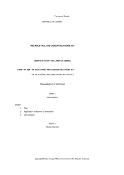 Industrial and Labour Relations Act