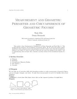 Measurement and Geometry: Perimeter and