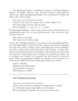Jungle multiplication. A way to learn the multiplication
