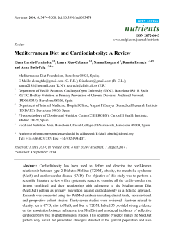Mediterranean Diet and Cardiodiabesity: A Review
