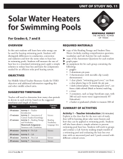 Solar Water Heaters for Swimming Pools