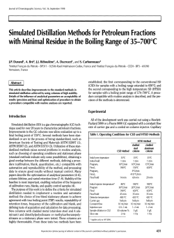Simulated Distillation Methods for Petroleum Fractions
