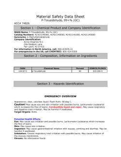 Material Safety Data Sheet