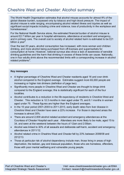 Alcohol - Inside Cheshire West and Chester