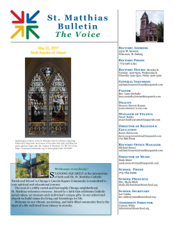 St. Matthias Bulletin