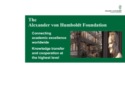 Humboldt Foundation Opportunities
