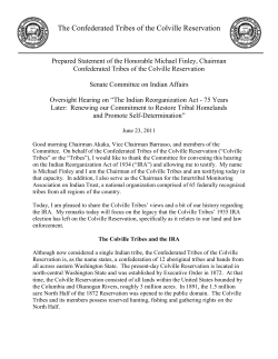 The Confederated Tribes of the Colville Reservation