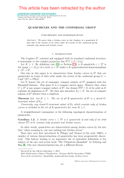 Quasicircles and the conformal group