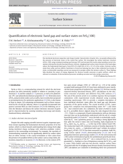 Quantification of electronic band gap and surface states on