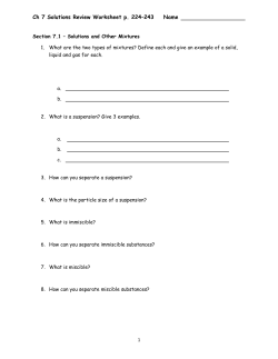 Ch 7 Solutions Review Worksheet p. 224&ndash;243 Name