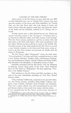 LAWYER OF THE NEZ PERCESl Chief Lawyer of the Nez Perces
