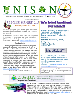 March 2017 - Unitarian Universalist Congregation of Frederick