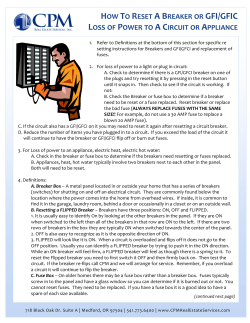 how to reset a breaker or gfi/gfic