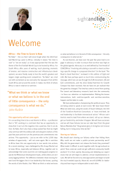 Editorial - Sight and Life