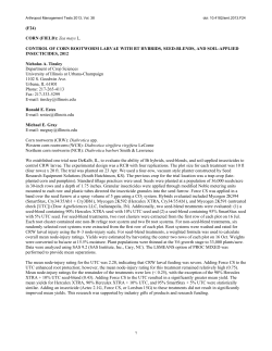 CONTROL OF CORN ROOTWORM LARVAE WITH BT HYBRIDS