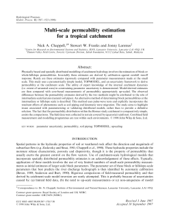 Multi-scale permeability estimation for a tropical catchment