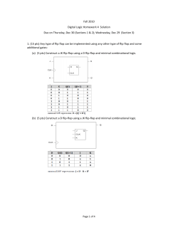 Fall 2010 Digital Logic Homework 4 Solution Due on Thursday, Dec