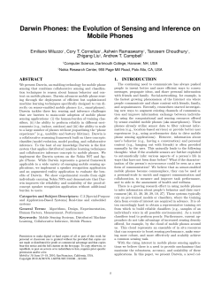 Darwin Phones: the Evolution of Sensing and Inference on Mobile