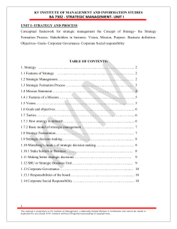 ba 7302 - strategic management- unit i