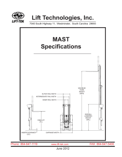 Specification Book for all masts.