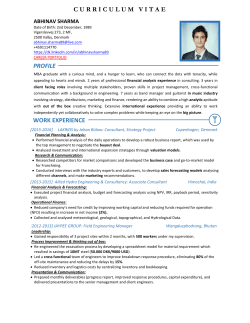 curriculum vitae work experience profile