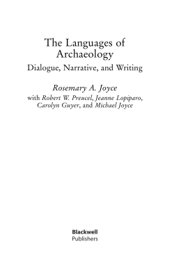 Joyce et al - The Languages of Archaeology