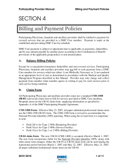 SECTION 4 - DMC Care