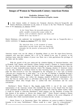 Images of Women in Nineteenth-Century American Fiction