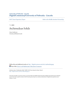 Archimedean Solids - DigitalCommons@University of Nebraska